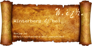 Winterberg Ábel névjegykártya