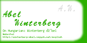 abel winterberg business card